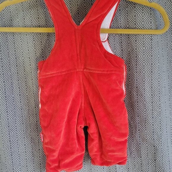 Rare Vintage Mother’s Touch Red & White Baby Jumper Overalls 3-6 Months - Picture 4 of 13